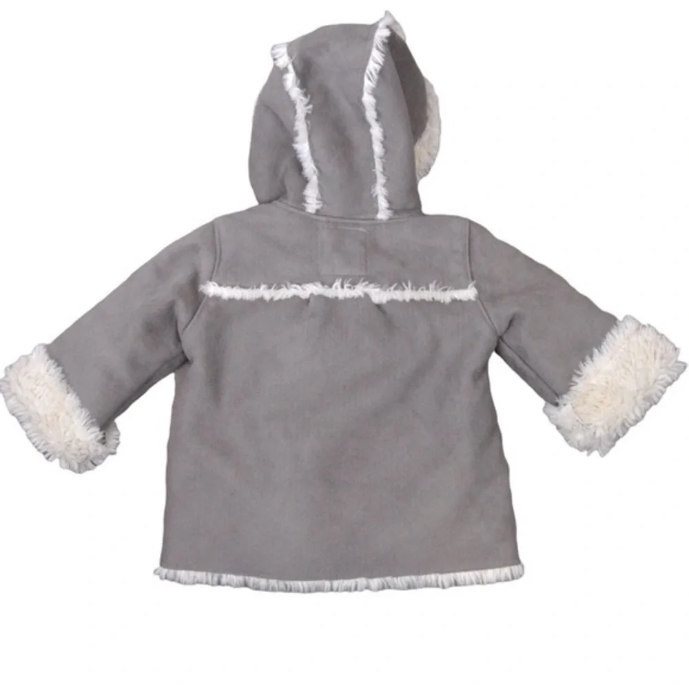 Baby GAP 18-24 Months Faux‎ Suede 2-Button Sherpa Lined Jacket/Coat